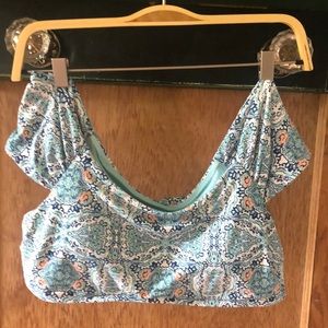 Cikada blue kaleidoscope swim top